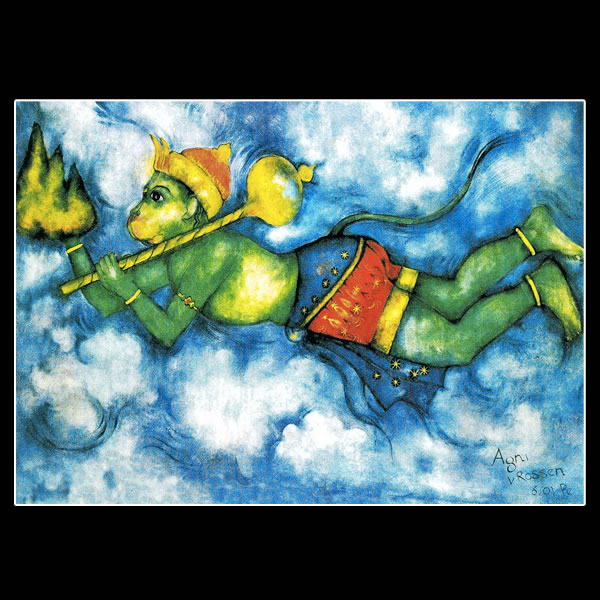 Karte mit Gemälde "Ma öffnet ihre Chakren"